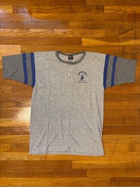 Vintage Bourbon street new Orleans jazz Men's Grey Henley